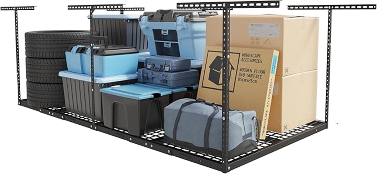 overhead garage storage rack