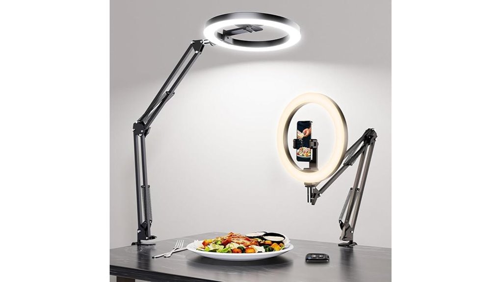 overhead phone mount with light