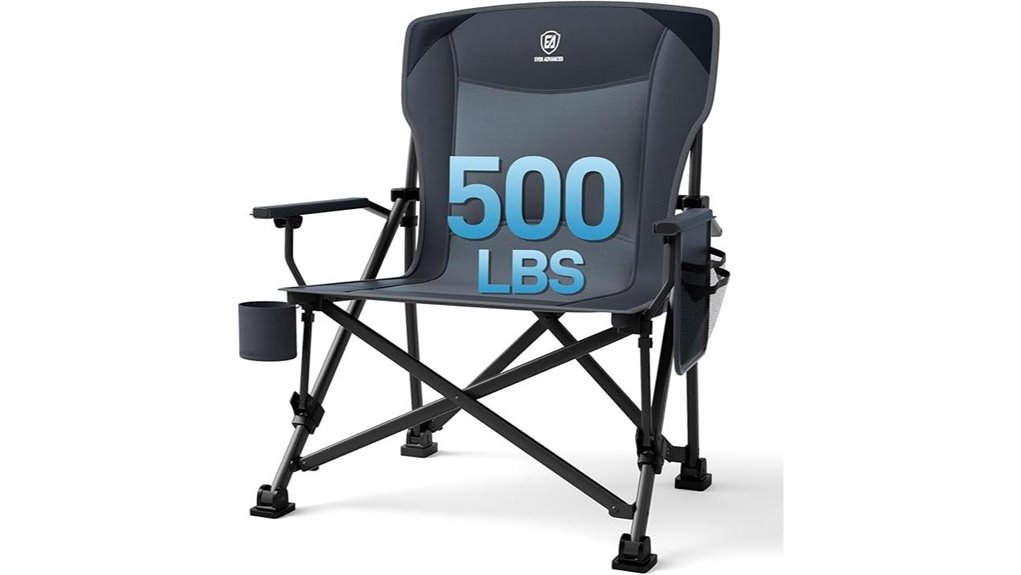 oversized grey folding chair