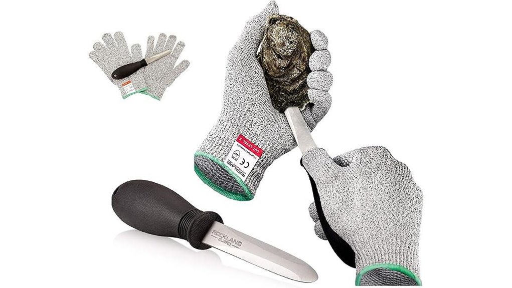 oyster shucking kit with gloves