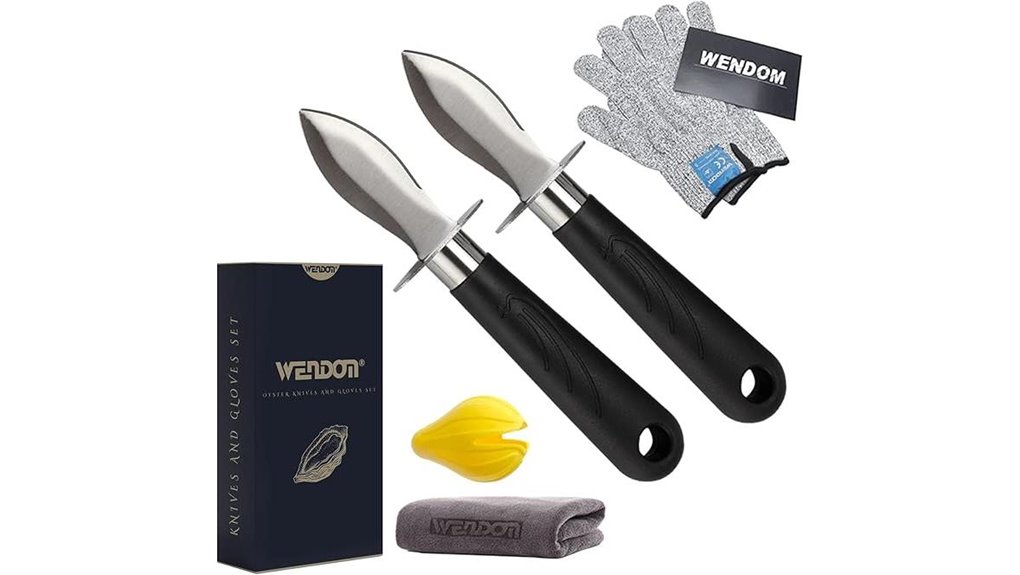 oyster shucking kit with gloves