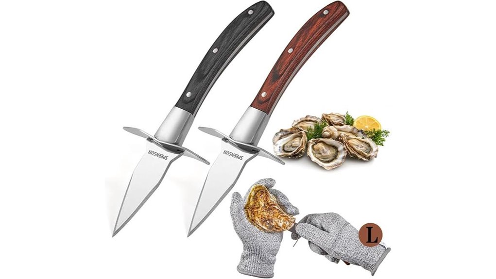 oyster shucking kit with gloves