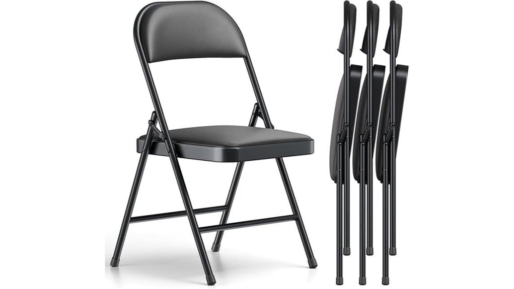 padded folding chair set