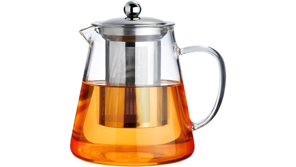 paracity stainless steel infuser teapot