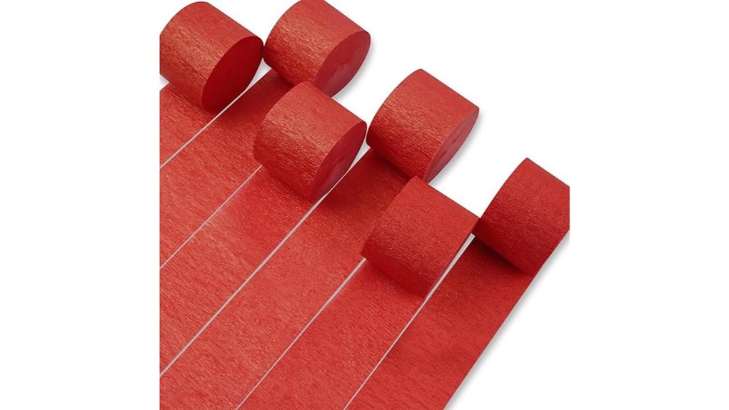 partywoo red crepe paper streamers