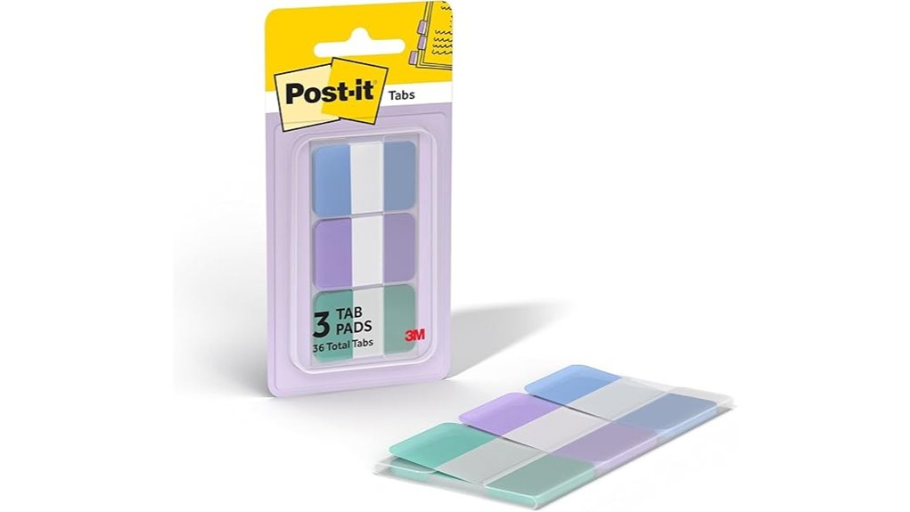 pastel post it book tabs