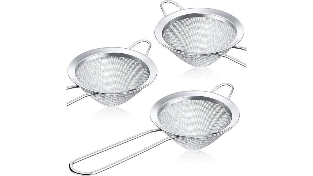 patelai fine mesh tea strainer set