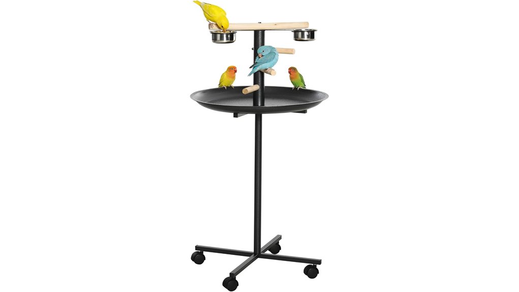 pawhut grey parrot perch