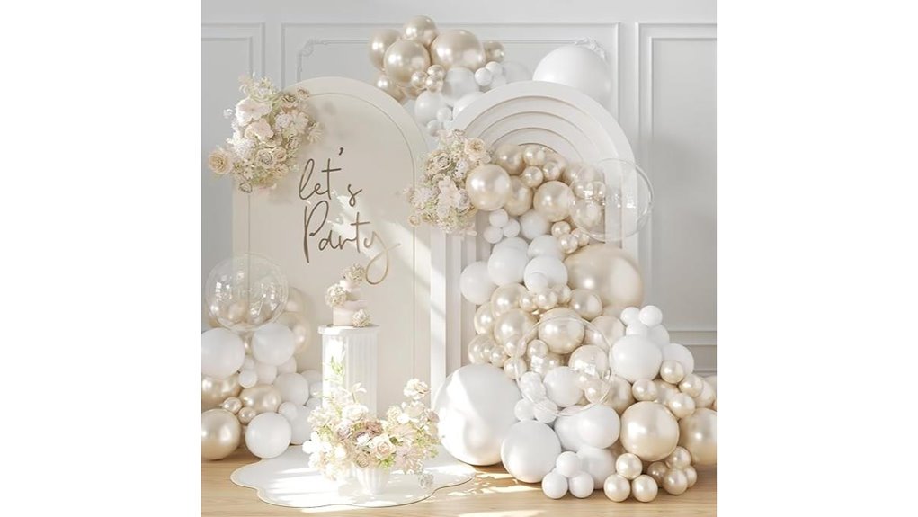 pearl white balloon arch kit