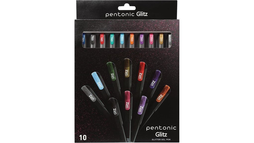 pentonic glitter 10 color pens