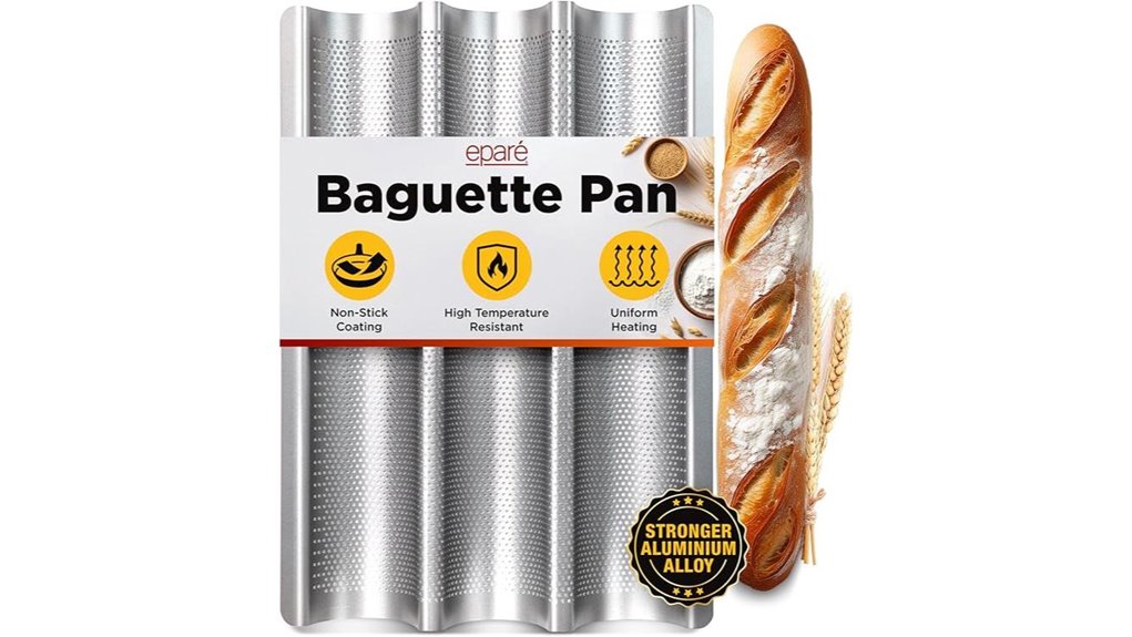 perforated nonstick 15 inch baguette pan