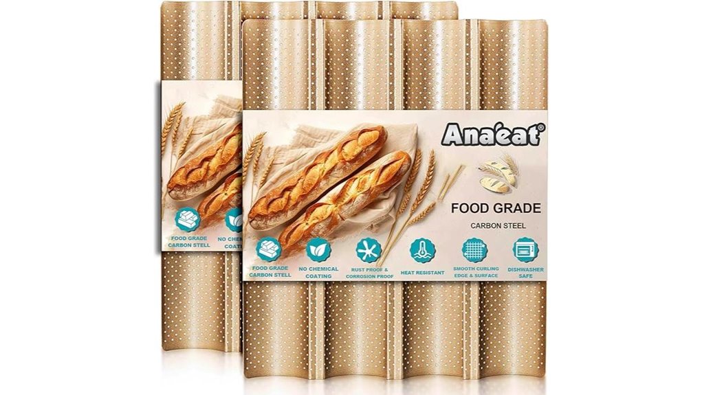 perforated nonstick french loaf pans