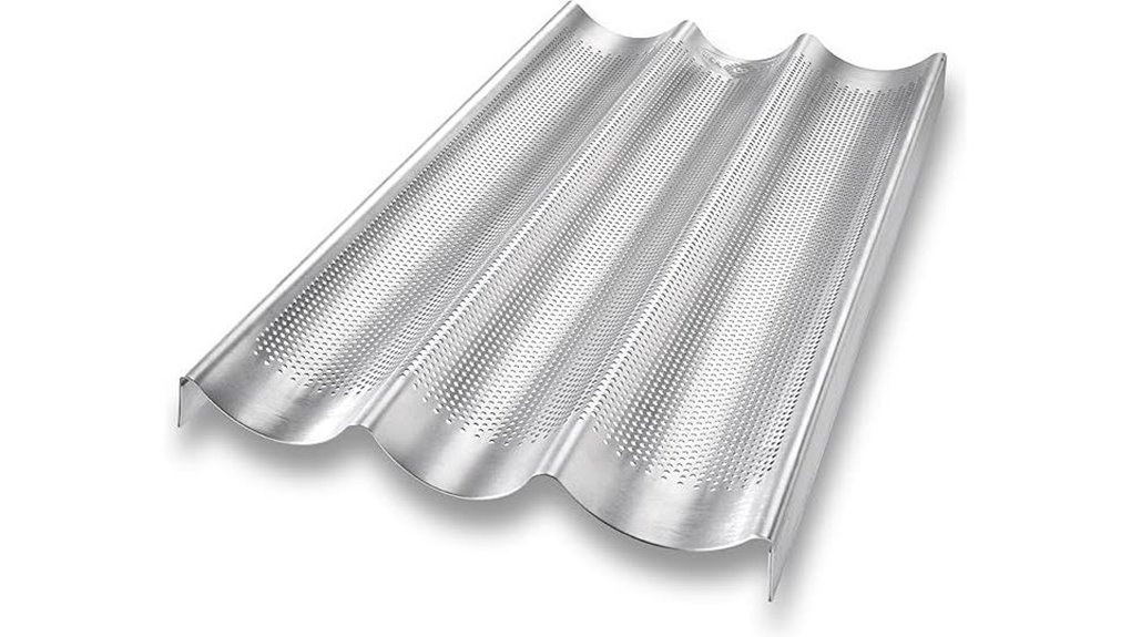 perforated nonstick three loaf baguette