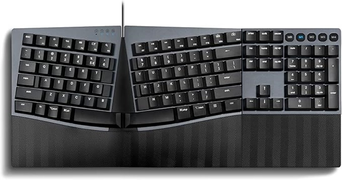perixx wired ergonomic mechanical keyboard