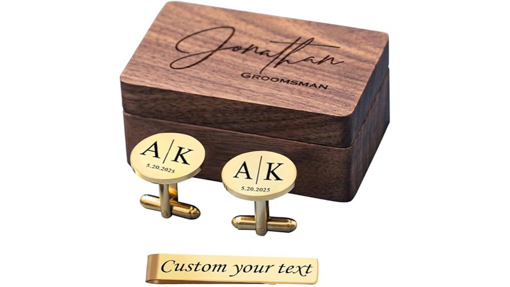 personalized men s cufflinks gift set