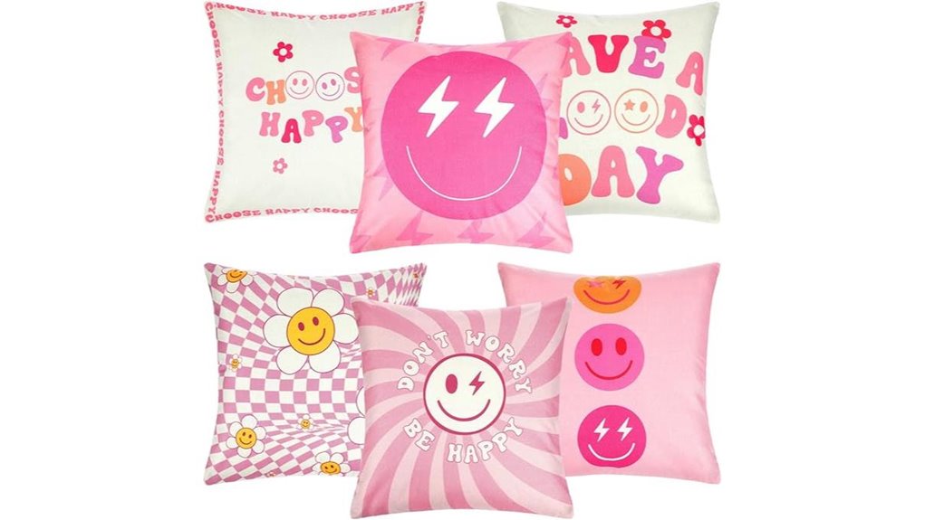 peryiter smile face pillowcase 18x18