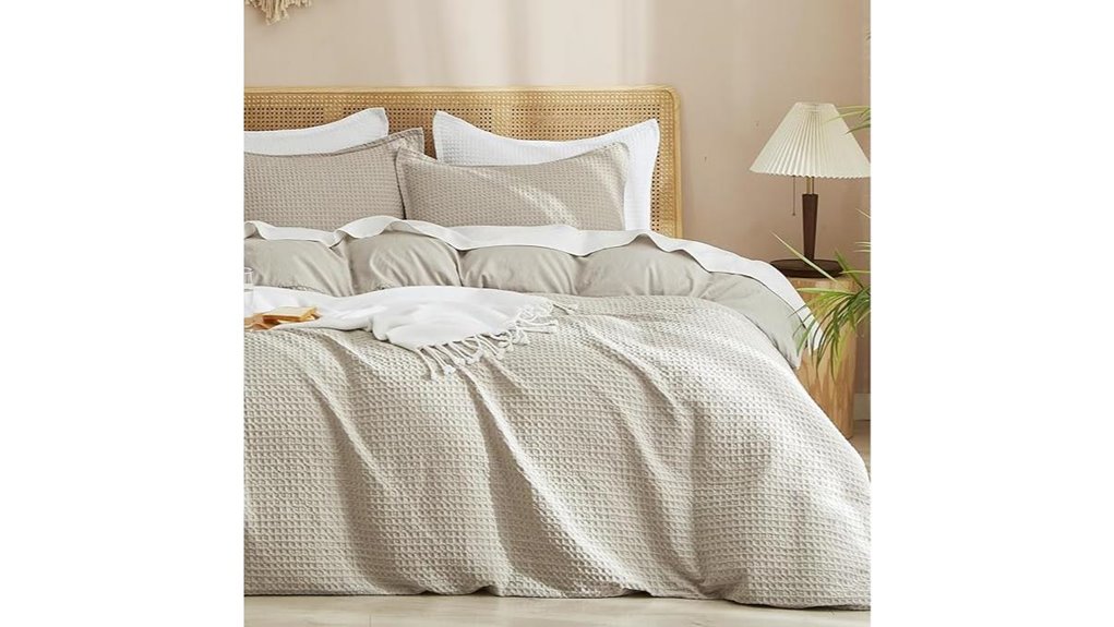 phf waffle weave duvet queen size set
