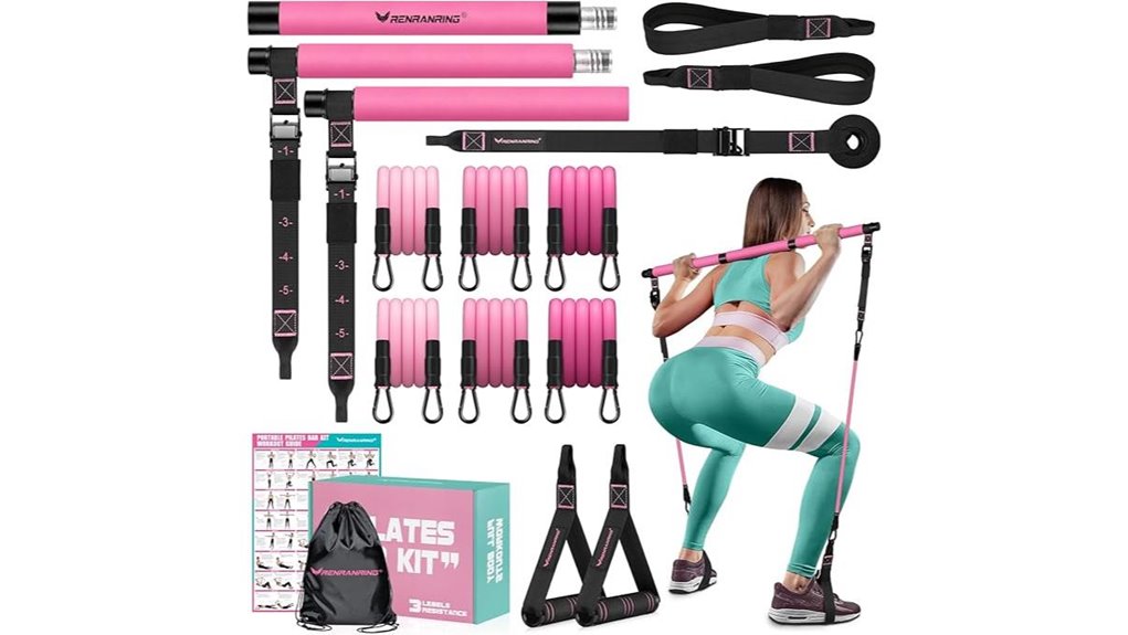 pilates bar resistance bands
