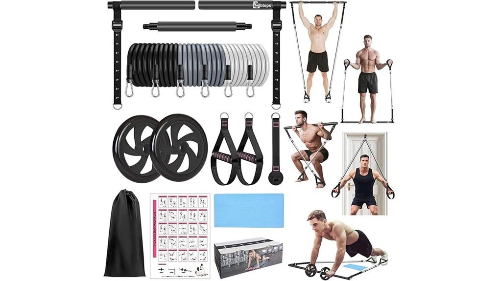 pilates bar resistance roller