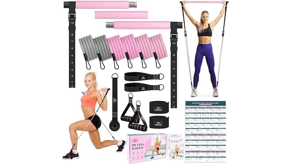 pilates resistance bar kit