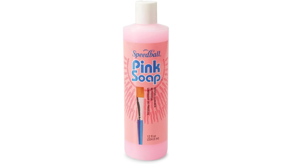 pink 12 ounce brush cleaner