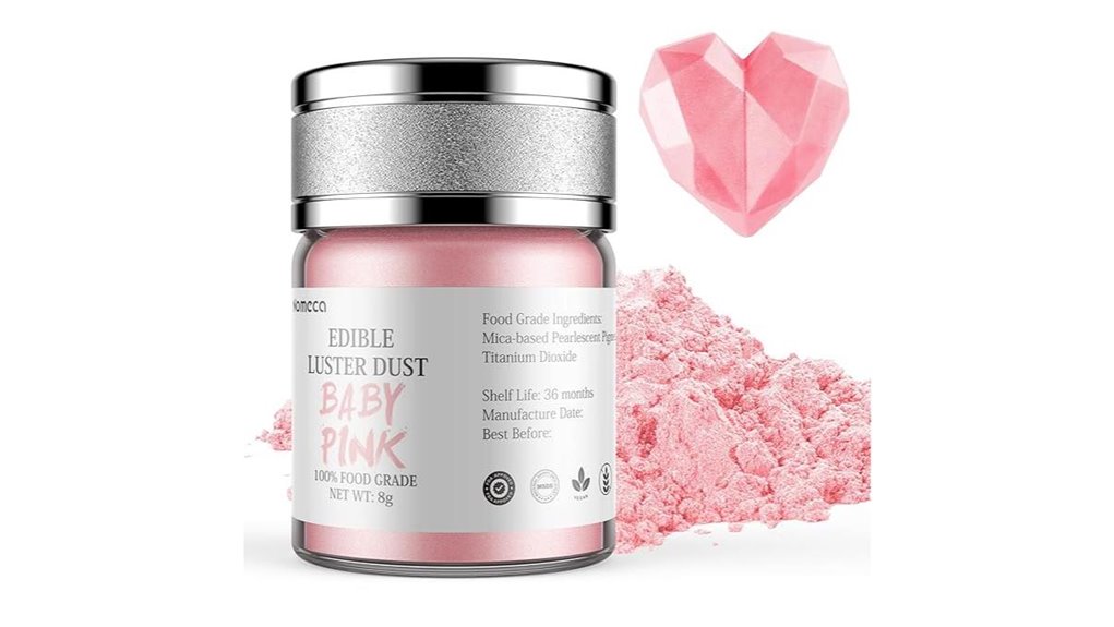 pink edible luster dust