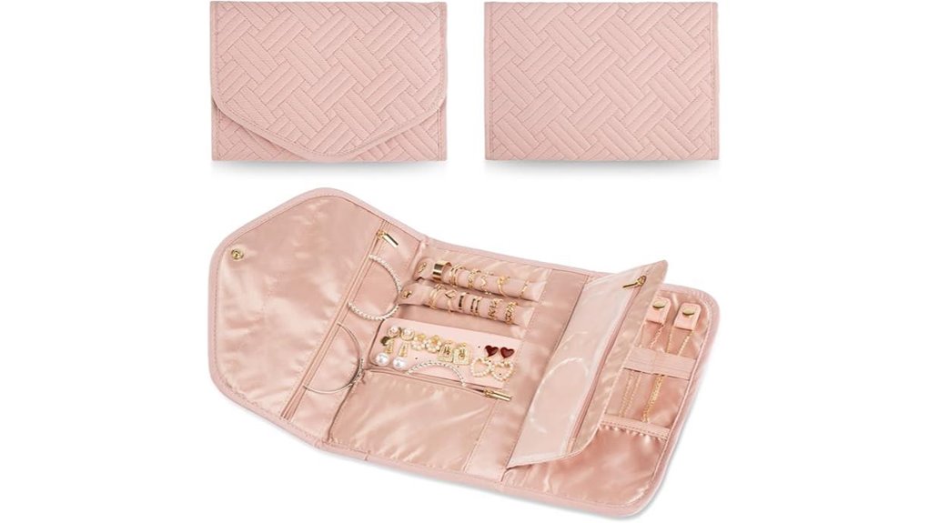 pink travel jewelry organizer