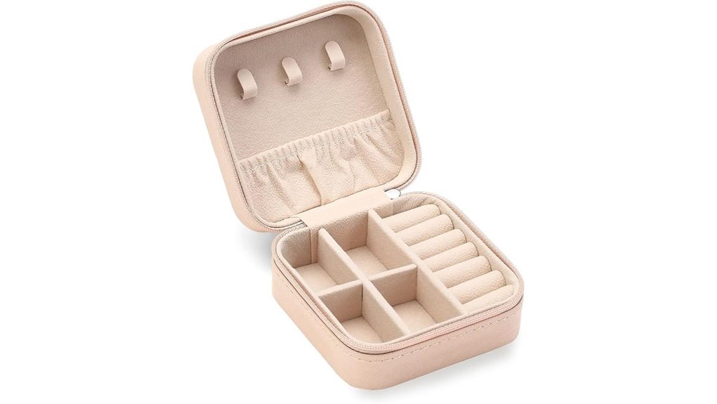pink travel jewelry organizer