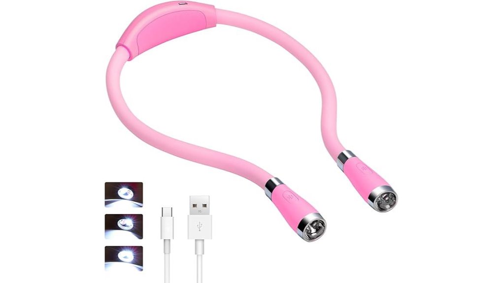 pink usb c neck led