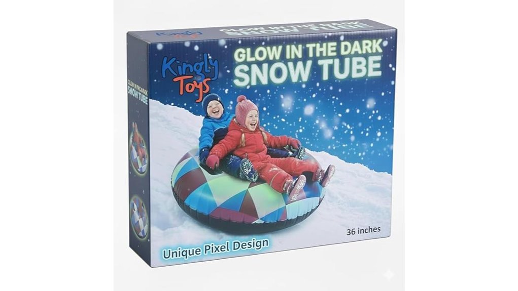 pixelated glow snow tube