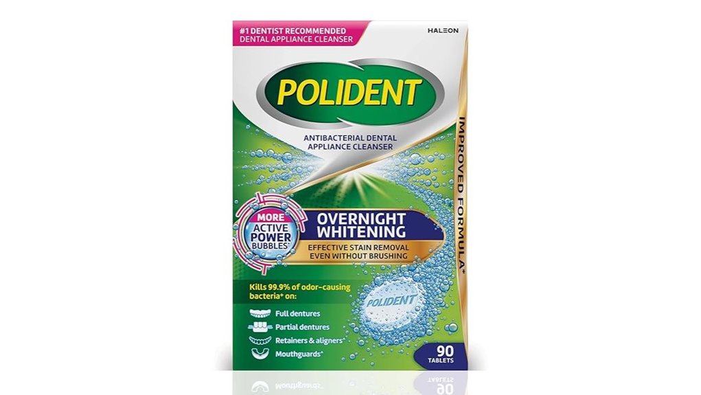 polident overnight whitening tablets