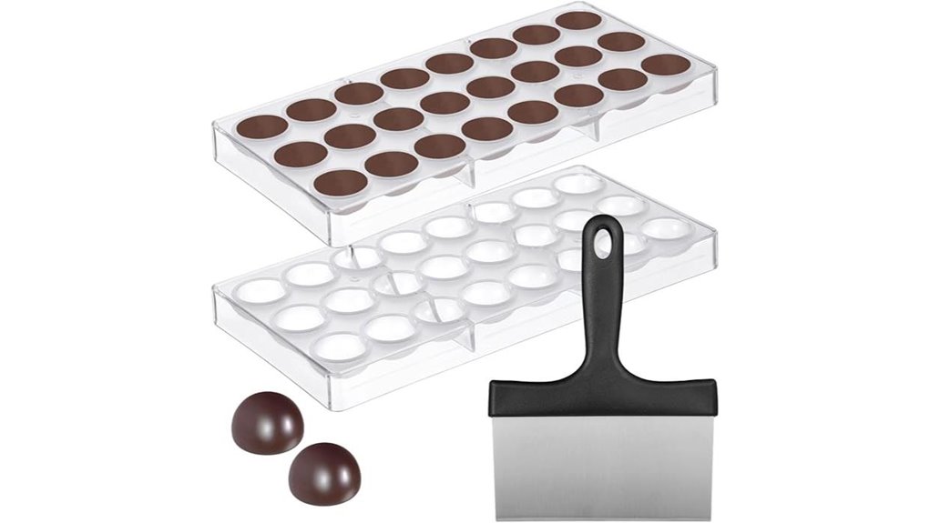 polycarbonate molds with scraper