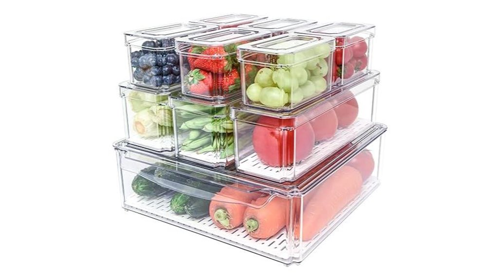 pomeat 10 pack fridge organizers