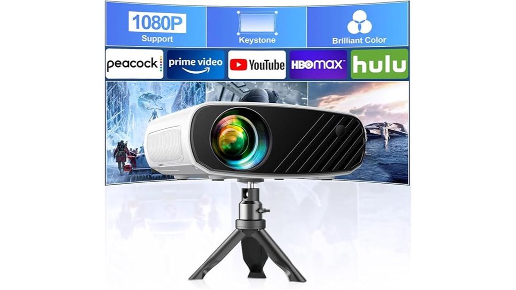 portable 1080p outdoor projector