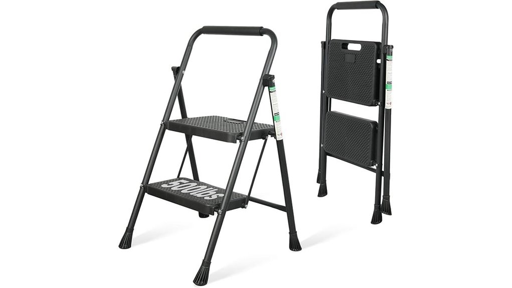 portable 2 step folding ladder