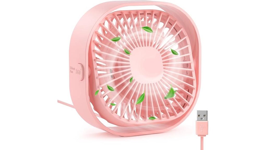 portable 4 inch 3 speed rotating fan