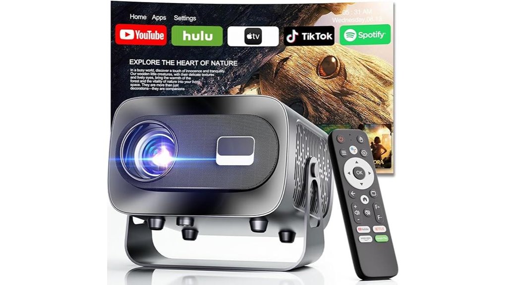 portable 4k wifi bluetooth projector