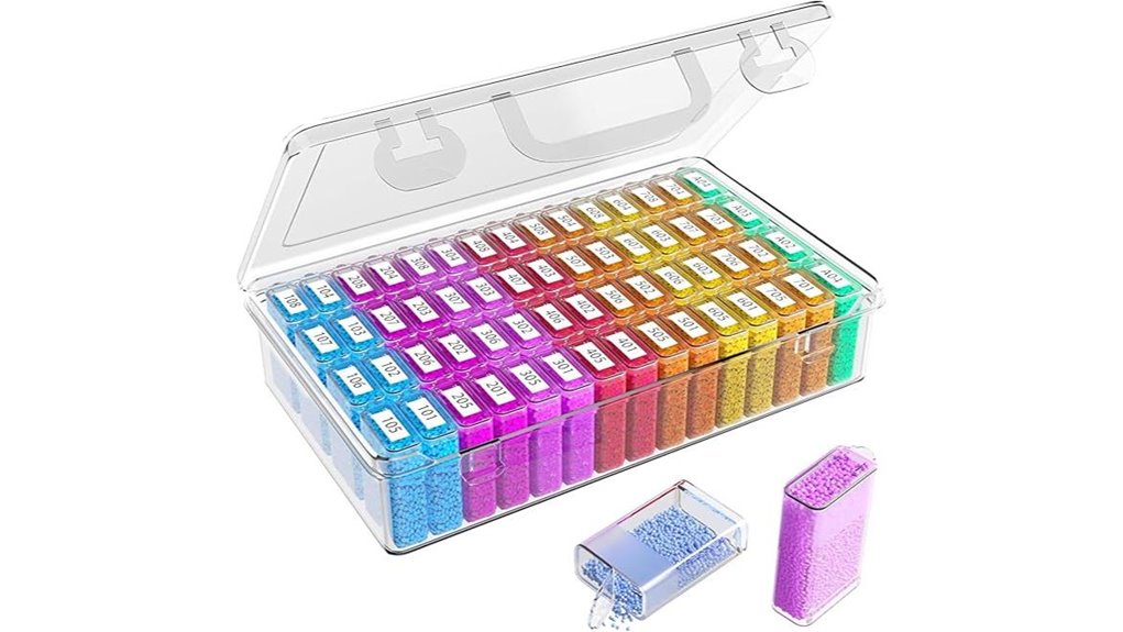 portable 64 diamond painting organizer