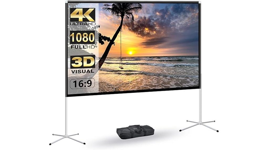 portable 80 inch 16 9hd screen