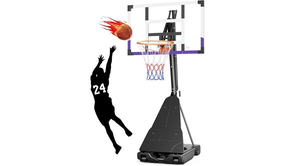 portable adjustable shatterproof hoop
