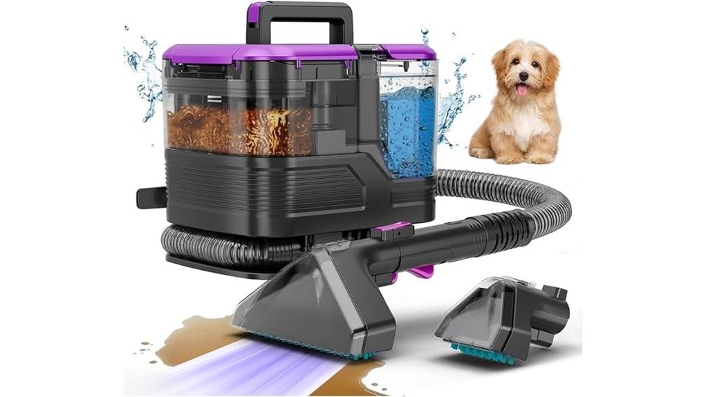 portable cleaner with dual brush