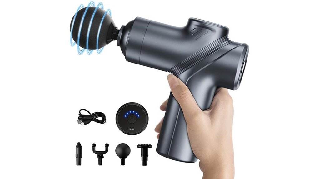 portable four head massage gun