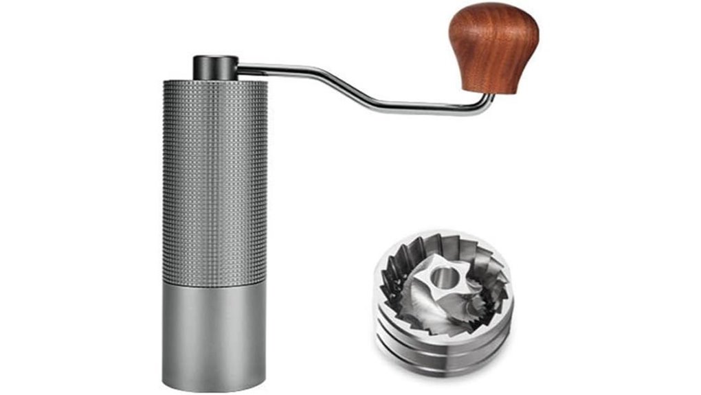 portable hand crank stainless grinder