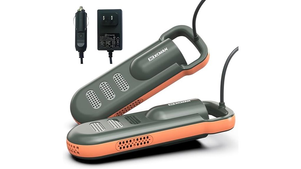 portable heated shoe dryer