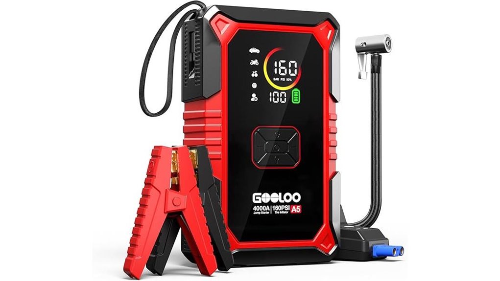 portable jump starter compressor