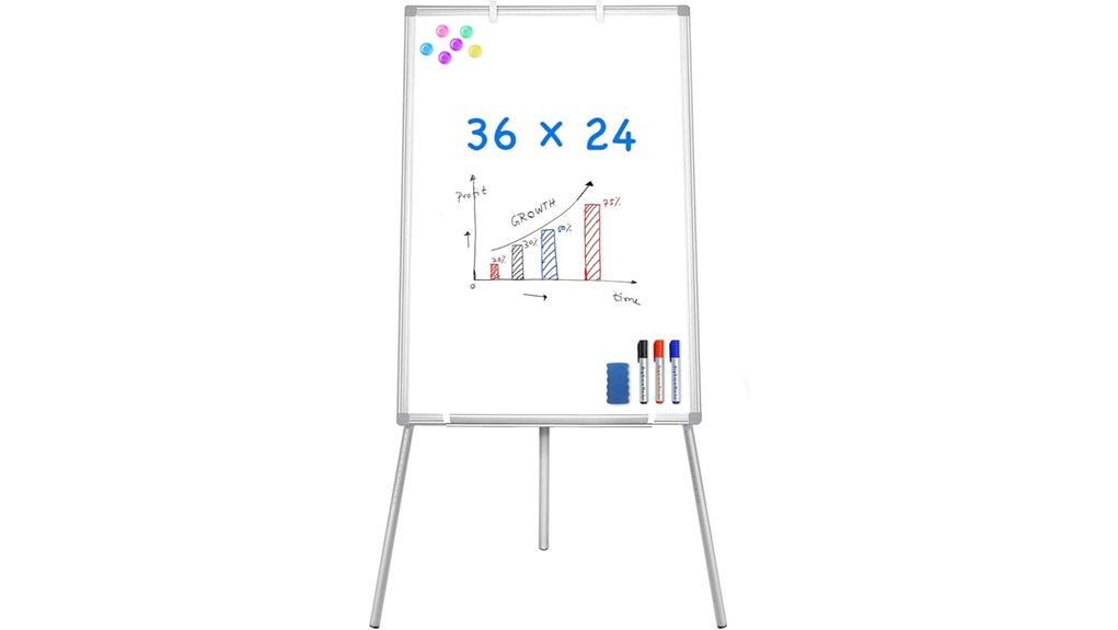portable magnetic dry erase easel