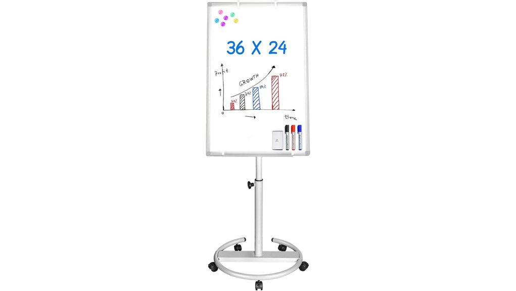 portable magnetic whiteboard easel