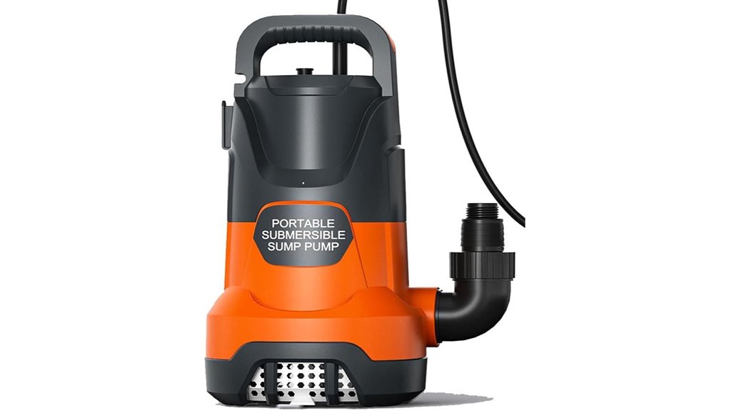portable orange submersible pump