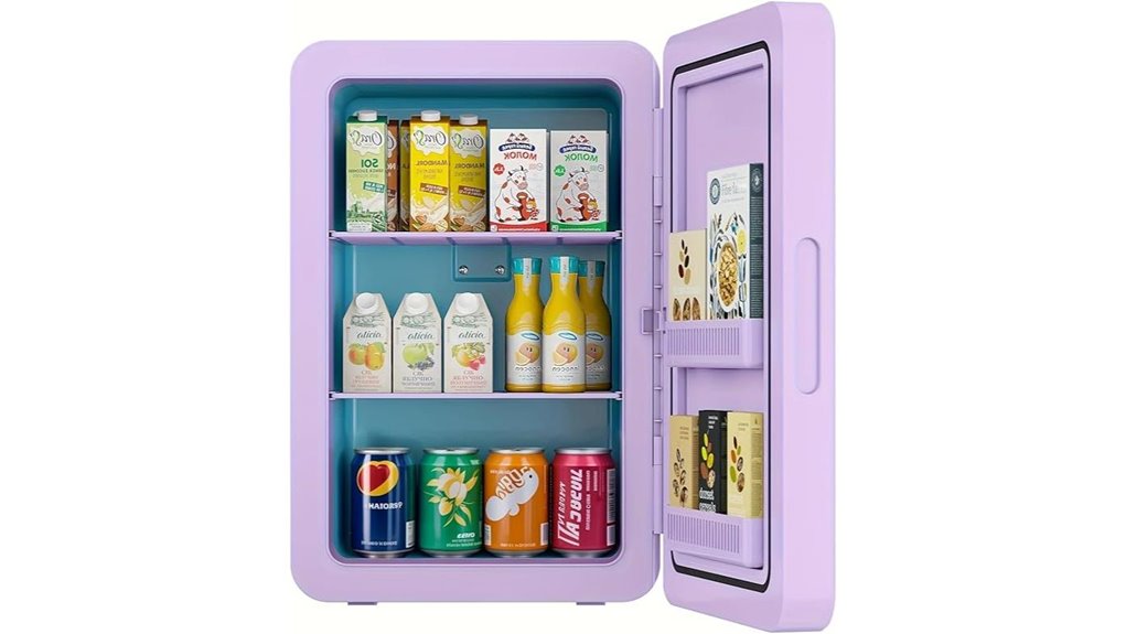 portable purple glass fridge
