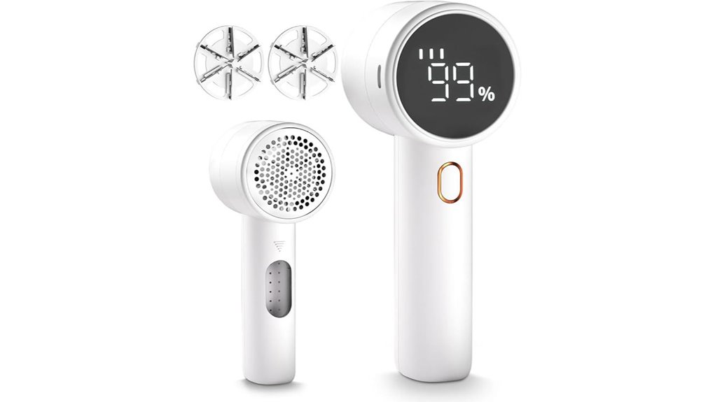 portable rechargeable fabric shaver